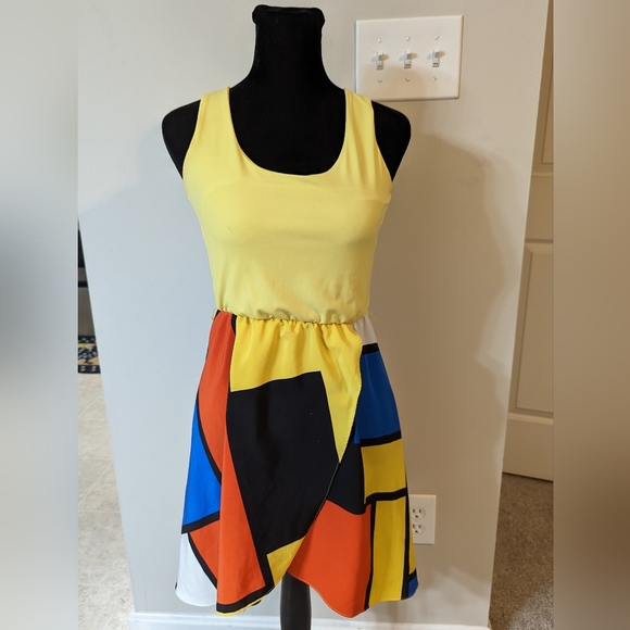 it girl Dresses Yellow Color Block Dress S It Girl Poshmark